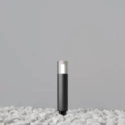 Maytoni Lampe med jordspyd GLIDE, grafit, højde 37 cm, IP54, G9