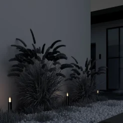 Maytoni Lampe med jordspyd GLIDE, grafit, højde 37 cm, IP54, G9