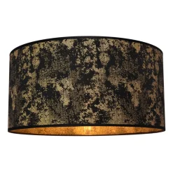 HELAM Lampeskærm Abba E27 Ø 40/højde 20 cm sort/guld