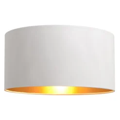 HELAM Lampeskærm Alba, Ø 40 cm, E27, hvid/guld