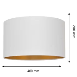 HELAM Lampeskærm Alba, Ø 40 cm, E27, hvid/guld