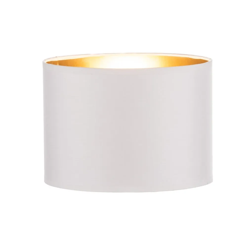 HELAM Lampeskærm Alba, Ø 20 cm, E27, hvid/guld