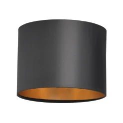 HELAM Lampeskærm Alba, Ø 20 cm, E27, sort/guld