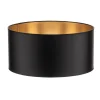 HELAM Lampeskærme>Lampeskærm Alba, Ø 40 cm, E27, sort/guld