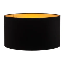 HELAM Lampeskærm Alba, Ø 45 cm, E27, sort/guld