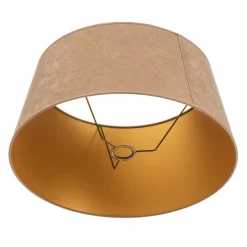 Lampeskærm Cone højde 25,5 cm, beige/guld^Duolla