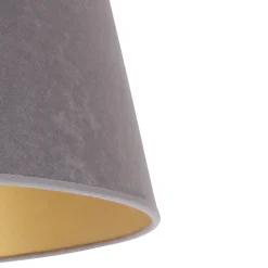 Duolla Lampeskærm Cone højde 18 cm, grå/guld