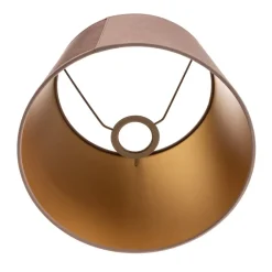 Lampeskærm Cone højde 18 cm, lyserød/guld^Duolla