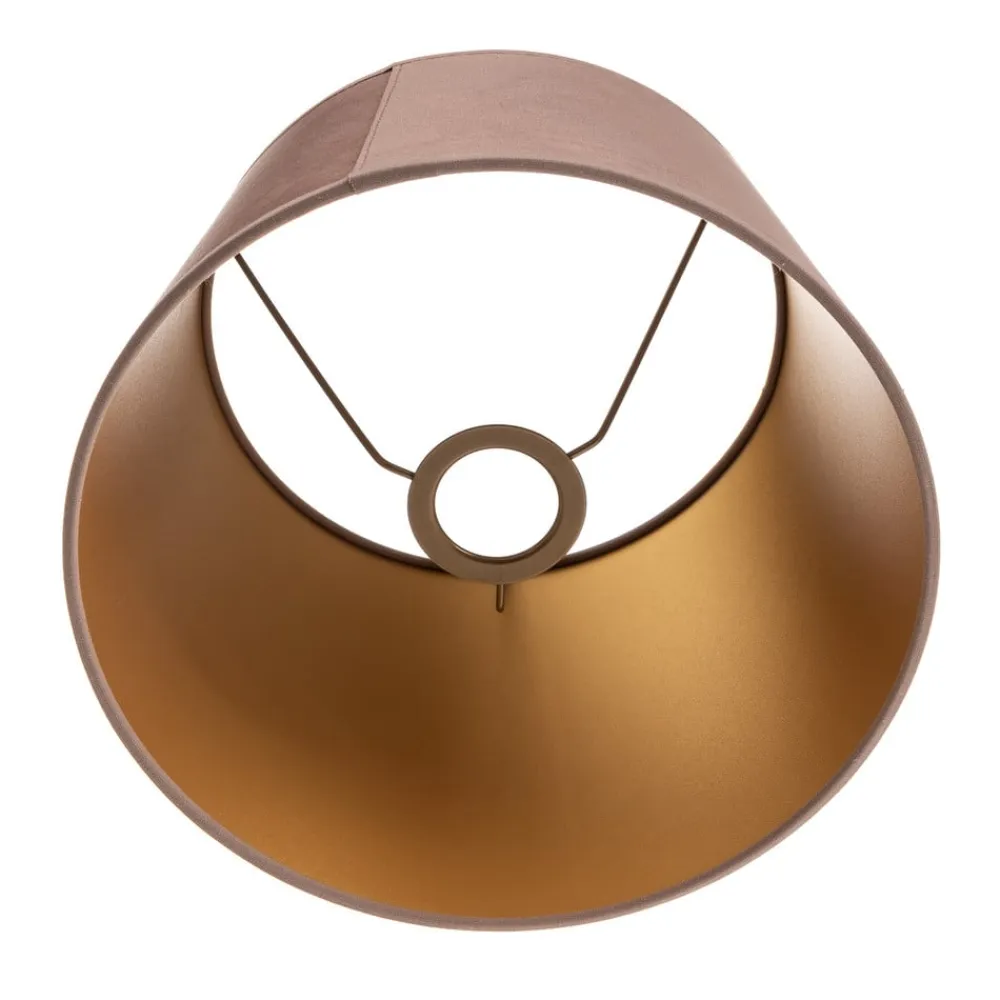 Lampeskærm Cone højde 18 cm, lyserød/guld^Duolla