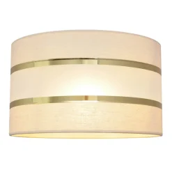 HELAM Lampeskærm Helen E27 Ø25/højde 15 cm ecru-guld