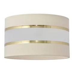 HELAM Lampeskærm Helen E27 Ø25/højde 15 cm ecru-guld