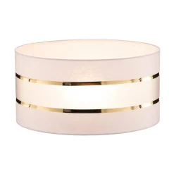 HELAM Lampeskærm Helen E27 Ø40/højde 20 cm hvid/guld