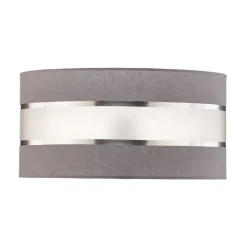 HELAM Lampeskærm Helen E27 Ø40/højde 20 cm grå/sølv