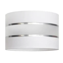 Lampeskærm Helen E27 Ø25/højde 15 cm hvid/sølv^HELAM Sale