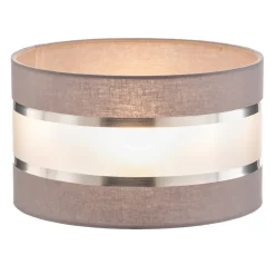 HELAM Lampeskærm Helen E27 Ø25/højde 15 cm grå/sølv