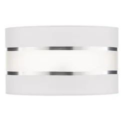 HELAM Lampeskærm Helen E27 Ø35/Højde20cm hvid/sølv