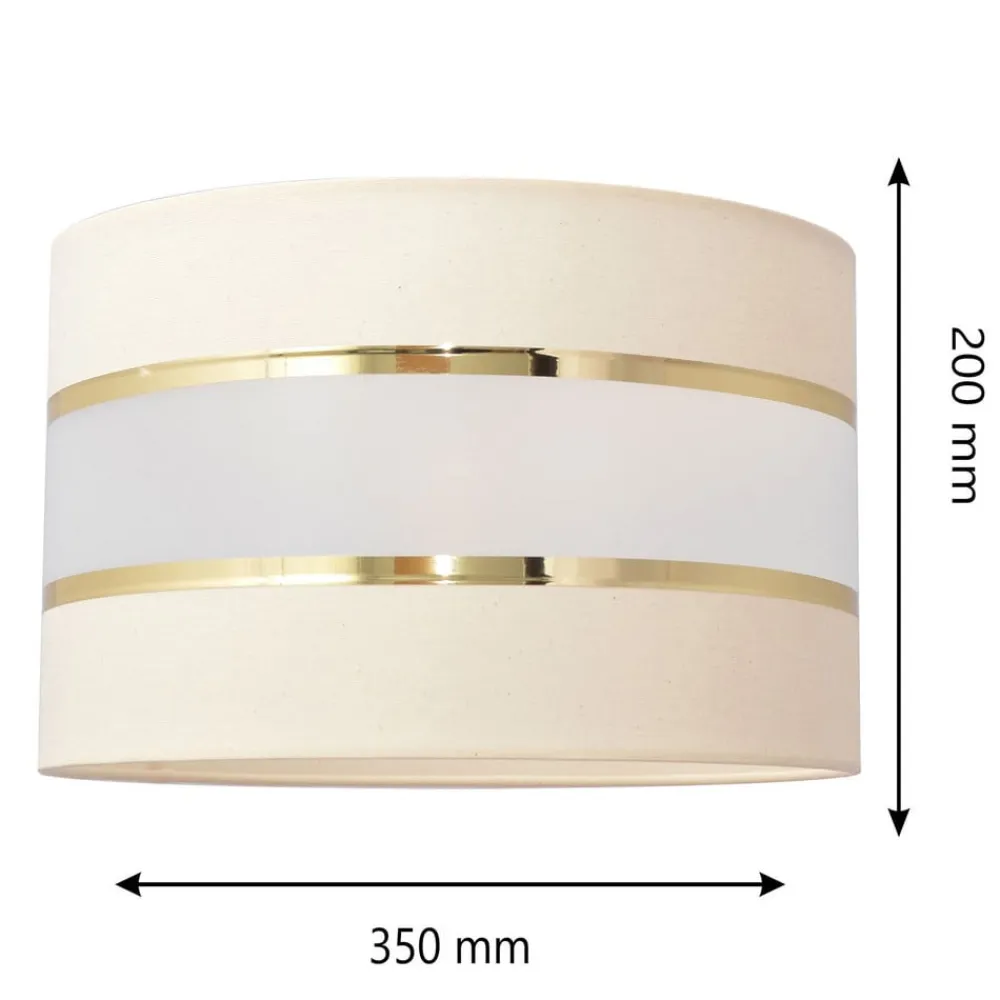 Lampeskærm Helen E27 Ø35/Højde20cm ecru/guld^HELAM Best