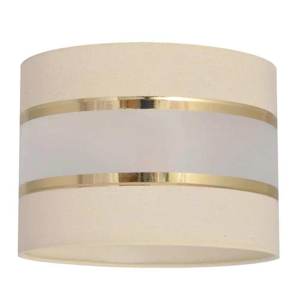 HELAM Lampeskærm Helen E27 Ø20/Højde15cm ecru/guld