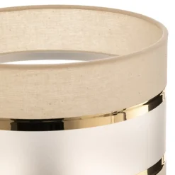 HELAM Lampeskærm Helen E27 Ø20/Højde15cm ecru/guld