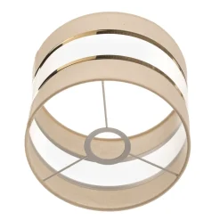 HELAM Lampeskærm Helen E27 Ø20/Højde15cm ecru/guld