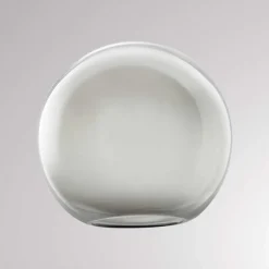 Molto Luce Lampeskærme>Lampeskærm Loon Ball Mini, Ø 18 cm, røggrå, glas