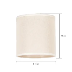 Duolla Lampeskærm Roller, beige, Ø 15 cm, højde 15 cm