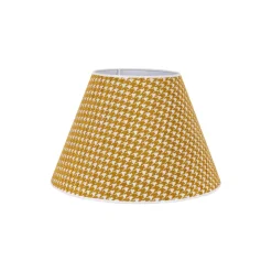 Lampeskærm Sofia 25 cm, hanefodsmønster gul^Duolla Outlet