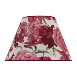 Duolla Lampeskærme>Lampeskærm Sofia Højde 31 cm, blomstermønster rød