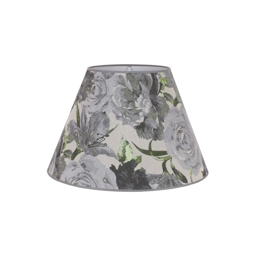 Duolla Lampeskærme>Lampeskærm Sofia Højde 21 cm, blomstermønster grå