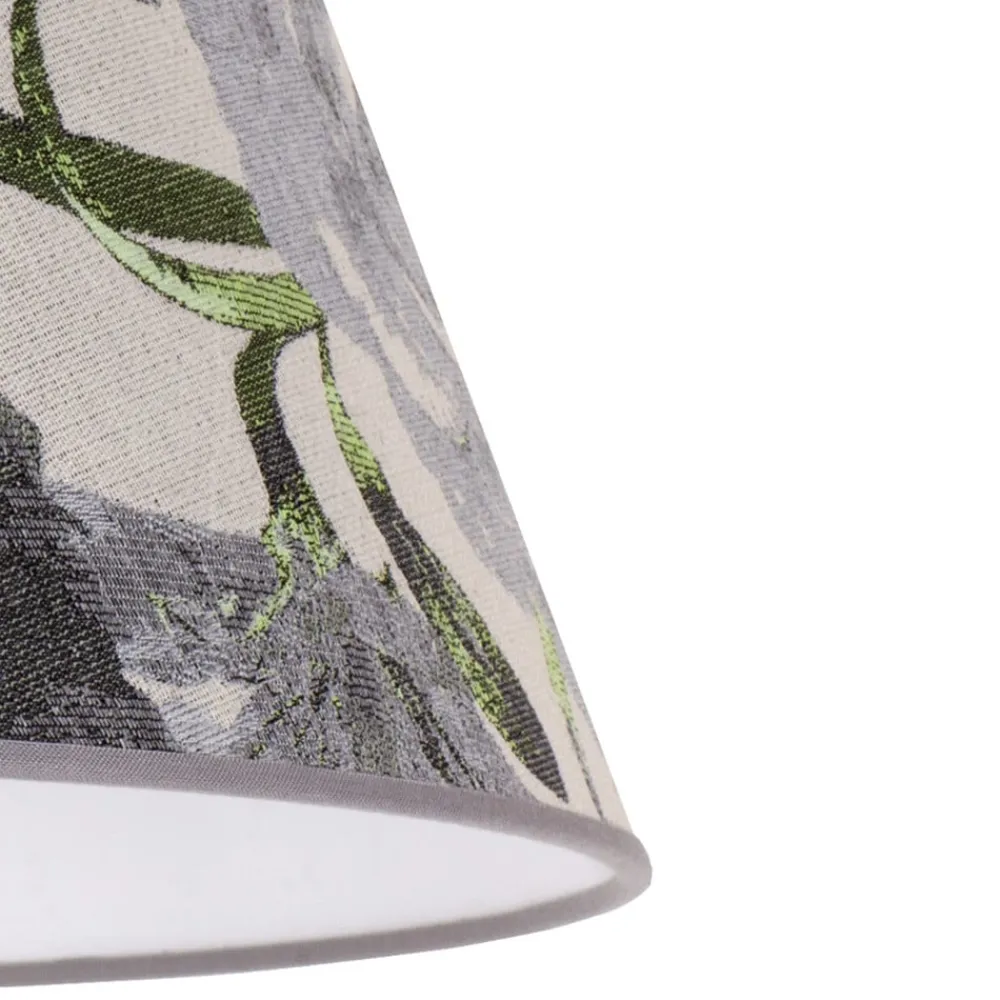 Duolla Lampeskærme>Lampeskærm Sofia Højde 21 cm, blomstermønster grå