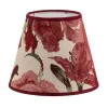 Lampeskærm Sofia Højde 15,5 cm, blomstermønster rød^Duolla