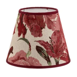 Lampeskærm Sofia Højde 15,5 cm, blomstermønster rød^Duolla