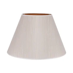 Lampeskærm Sofia Højde 31 cm, hvid/guldstrip^Duolla Online