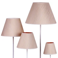 Lampeskærm Sofia Højde 21 cm, hvid/guldstrip^Duolla