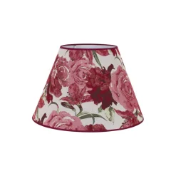 Lampeskærm Sofia Højde 25 cm, blomstermønster rød^Duolla Outlet