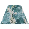 Duolla Lampeskærm Sofia Højde 25 cm, blomstermønster turkis