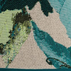 Duolla Lampeskærm Sofia Højde 25 cm, blomstermønster turkis