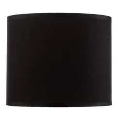 Luminex Lampeskærm Soho, sort/guld, tekstil, Ø 18 cm