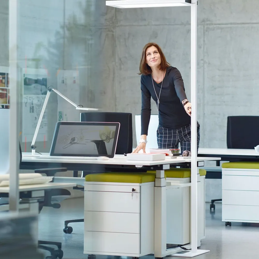 Lavigo DPS 14000, 4.000K LED-gulvlampe, hvid^Waldmann Clearance