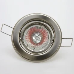 Lavspændings indbygningsspot i stål, drejelig^Heitronic Discount
