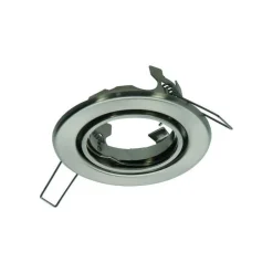 Lavspændings indbygningsspot i stål, drejelig^Heitronic Discount