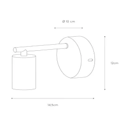 Leanne væglampe, sort^Lucide Hot