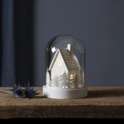 STAR TRADING LED dekorationslys Kupol hus, hvid