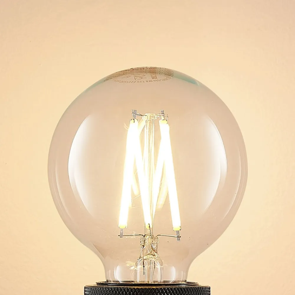 Arcchio Dæmpbar Led-Pære|Filament Pære>LED E27 8 W G80 2.700 K filament dæmpes klar 3 stk