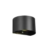 LED genopladelig udendørs væglampe Talent, sort, bredde 16 cm Sensor^Reality Leuchten