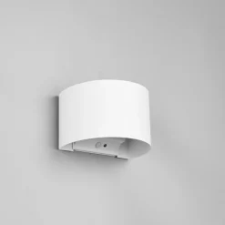 Reality Leuchten LED genopladelig udendørs væglampe Talent, hvid, bredde 16 cm, sensor