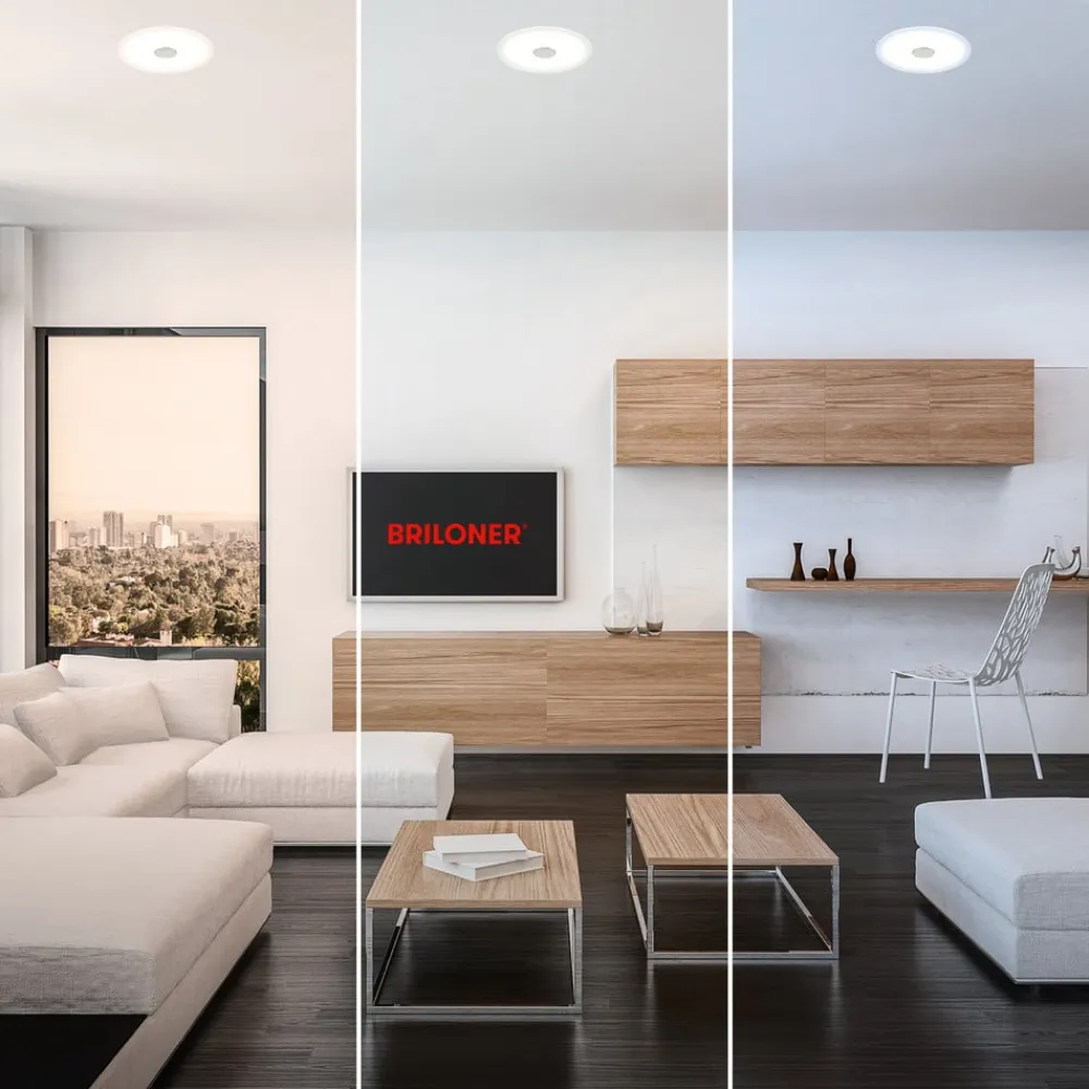 Briloner Loftlamper|Indbygningsspots>LED indbygget loftslampe 784 IP44 CCT Switch Ø 17cm