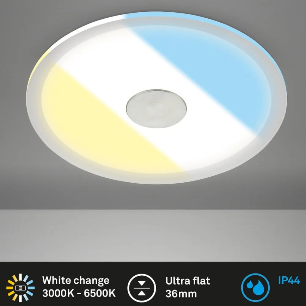 Briloner Loftlamper|Indbygningsspots>LED indbygget loftslampe 784 IP44 CCT Switch Ø 17cm