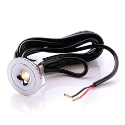 LED indbygningsloftlampe Punto Lumi, sølv, 1 W, 3.000 K^Deko-Light