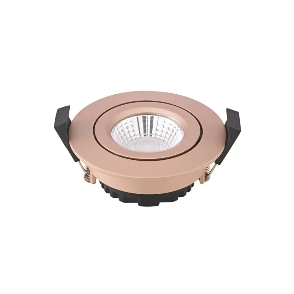 LED indbygningsspot Diled, Ø 8,5 cm, 6 W, Dim-To-Warm, rosé^Sigor Online
